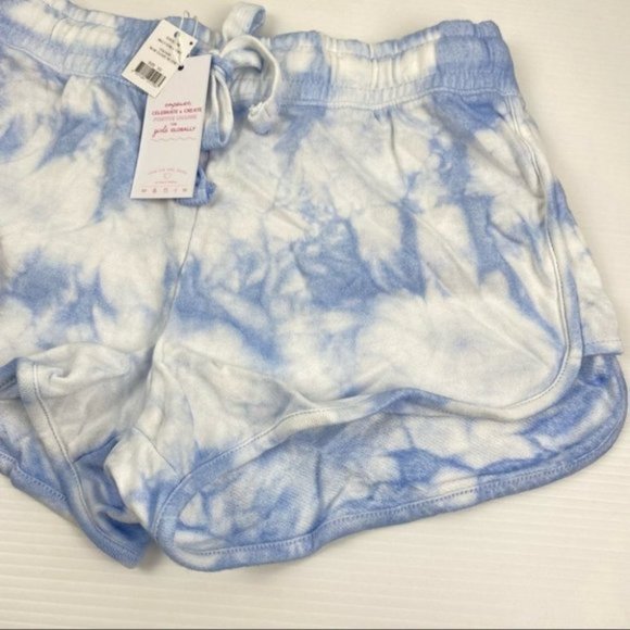 🤑 Supré Blue Tie Dye Elastic Waist Relaxed Active Gym Short Shorts Size S - Picture 8 of 10